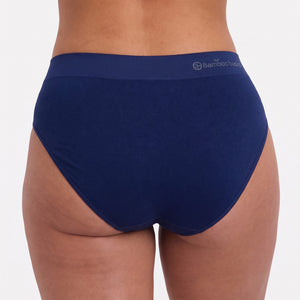 3 pak mørkeblå bambus maxi trusse fra Bamboo Basics