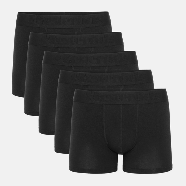 5 par bambukalsonger i svart