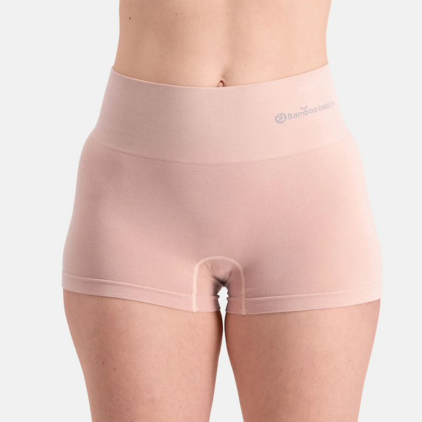 Stella högmidjade korrigerande Bambu Hotpants - Rose nude 2 Pack