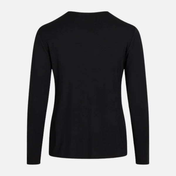 Jordan Bamboo Långärmat Nattlinne - Svart