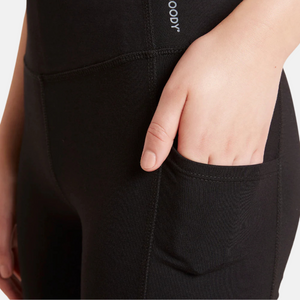Sort højtaljede bambus træningsshorts 5" fra Boody billede 4