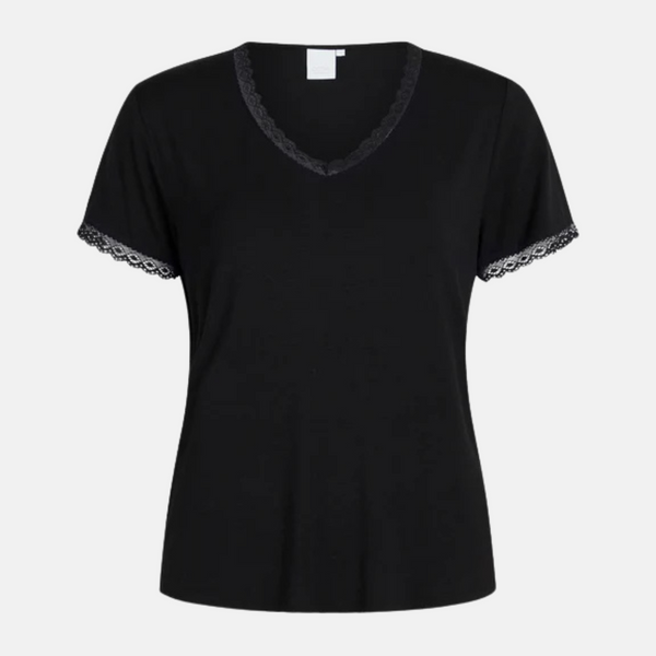 Jordan Bamboo Kortärmad Nattlinne - Svart