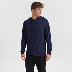 Blå bambus hoodie fra JBS of Denmark