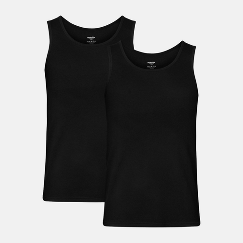 2 pak Sort rib bambus Tank Top fra Resteröds