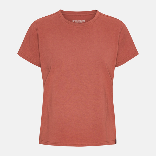 Terracotta kortærmet Bambus T-Shirt