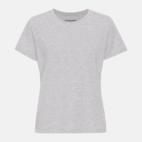 Ljusgrå kortärmad T-shirt i bambu