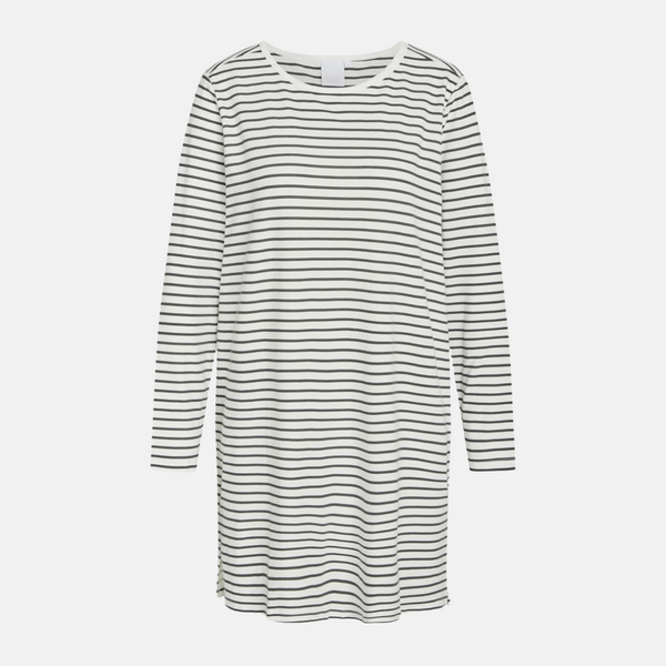 Bea kortärmad bambu nattlinne vita blå ränder