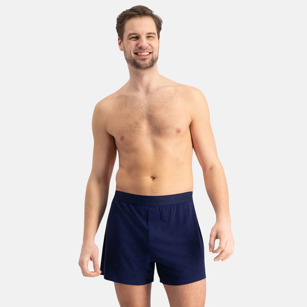 2-pack blå bambu boxershorts