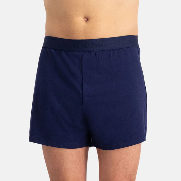2-pack blå bambu boxershorts