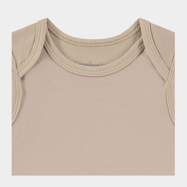 Mikky kortärmad bambubody - 3-pack - rosa, grön, beige