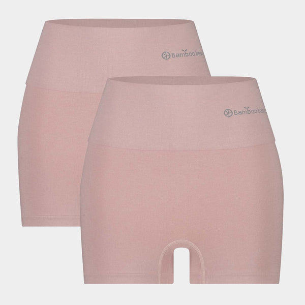 Stella högmidjade korrigerande Bambu Hotpants - Rose nude 2 Pack