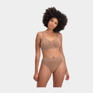 Belle bambus maxi trusser med smal elastikkant - tan nude 3 pak    Bamboo Basics