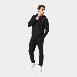 Sort bambus hoodie joggingsæt med lyn lås fra Copenhagen Bamboo
