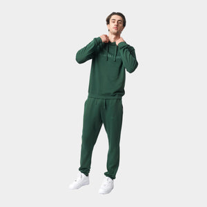Grøn bambus hoodie joggingsæt med logo fra Copenhagen Bamboo