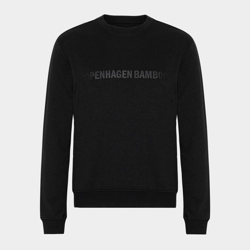 Sort bambus sweatshirt med logo fra Copenhagen Bamboo