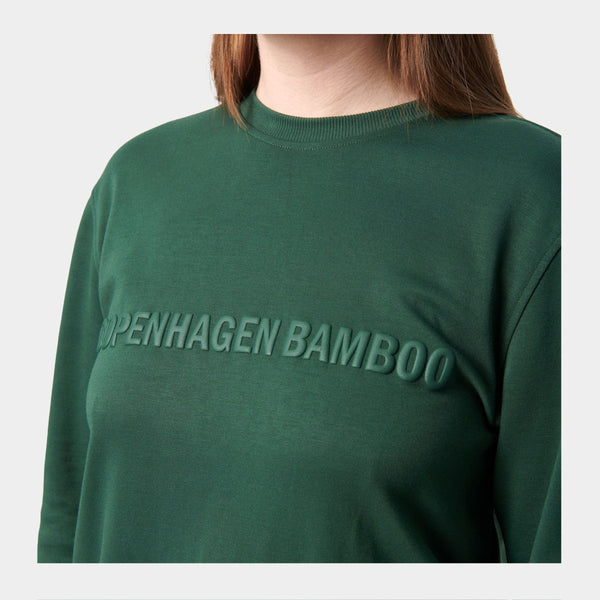 Grön bambu sweatshirt med logga