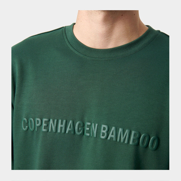 Grön bambu sweatshirt med logga