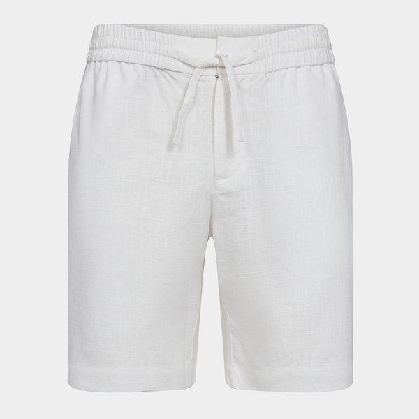 Vita shorts i bambu och linne