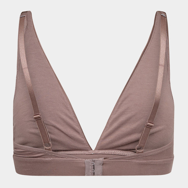 Taupe bambu triangel bh med feminina detaljer