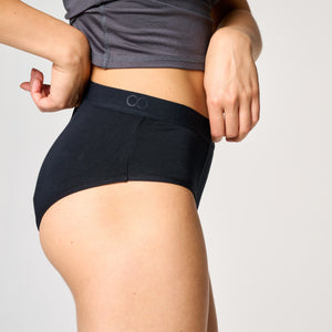 Sort menstruationstrusse Hipster - Kraftig