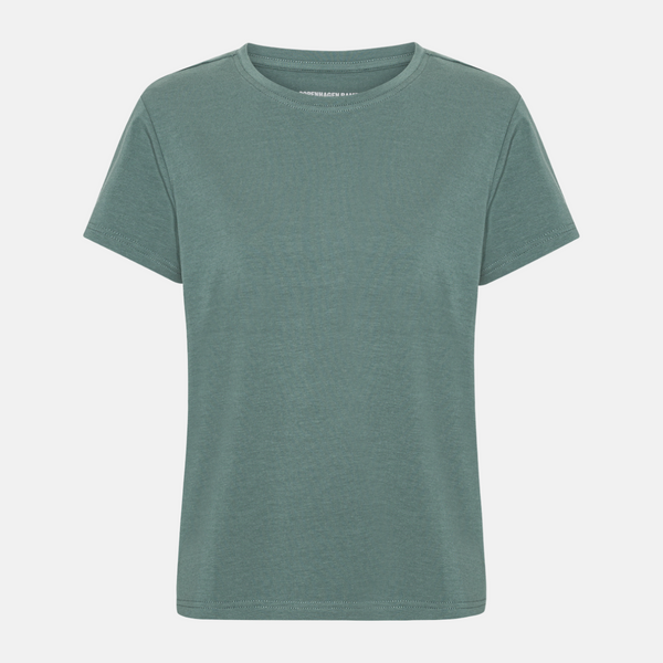 Balsamgrön kortärmad bambu t-shirt