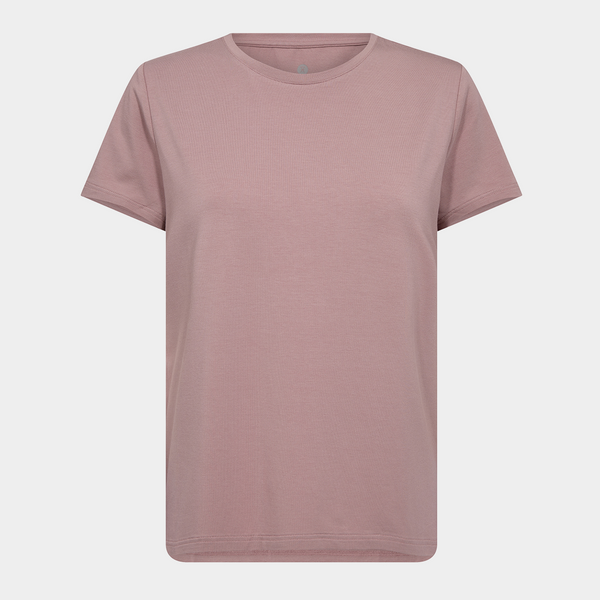 Rosa bambu T-shirt med rund hals