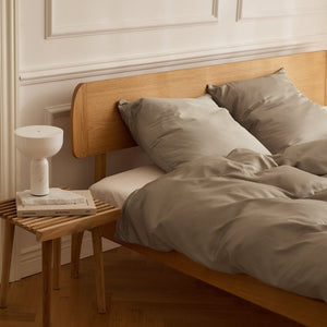 Bambus pudebetræk plaza taupe TC400 fra Nordic Weaving