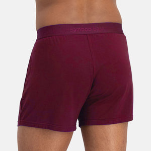 2 pak bambus boxershorts i grå/bordeaux