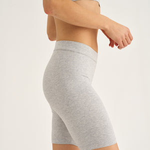 Lys grå melange bambus bike shorts fra JBS of Denmark