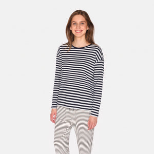Stribet langærmet bambus T-shirt fra CCDK