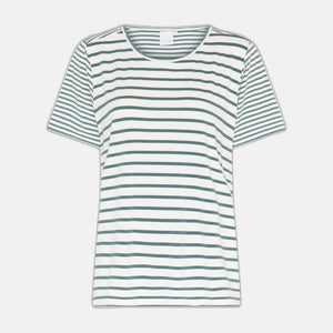 Kortærmet Sagebrush stribet bambus T-shirt fra CCDK