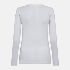 Hvid langærmet bambus T-shirt   Decoy