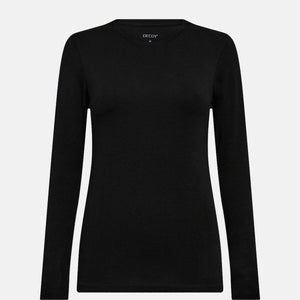 Sort langærmet bambus T-shirt   Decoy