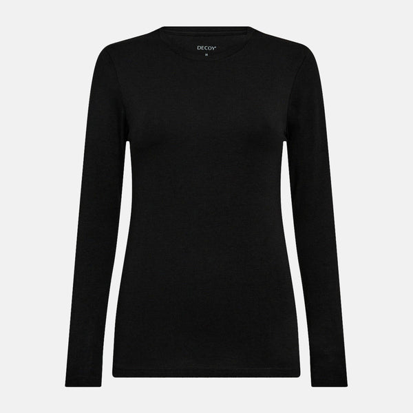Sort langærmet bambus T-shirt   Decoy