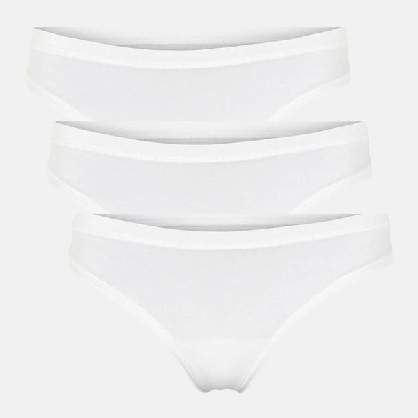 3-pack Vit bambu G-string trosa