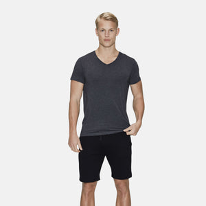 Grå bambus V-hals T-shirt fra JBS of Denmark