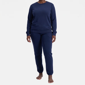 Blå bambus joggingsæt fra Bamboo Basics