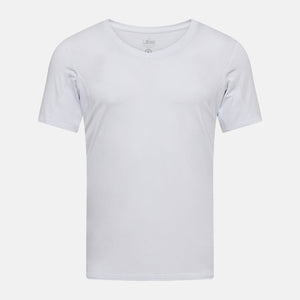 Hvid bambus anti-sved T-shirt med V-hals