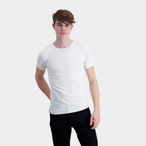 2 pak hvide slim fit T-shirts i bambus    Lindbergh