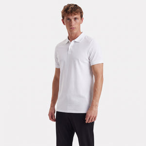 Hvid bambus polo shirt fra JBS of Denmark