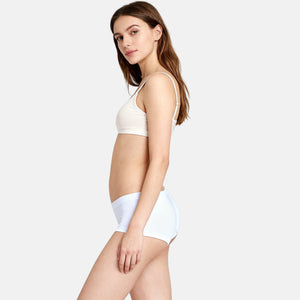 Hvide bambus hotpants XS   Boody