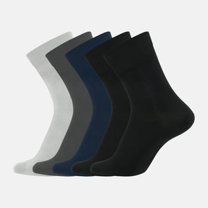 5-pack bambustrumpor i ljusgrå, mörkgrå, marinblå och svart från Jack & Jones