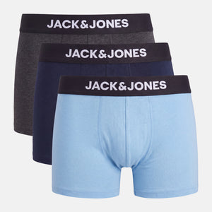 3 pak bambus underbukser i lyseblå/navy/mørkegrå fra Jack & Jones