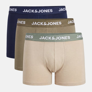 3 pak bambus underbukser i oliven/grøn/navy fra Jack & Jones