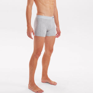 3 pak bambus underbukser i hvid/grå/sort fra Jack & Jones, gråt par på model fra siden