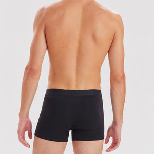 3 pak sort bambus underbukser fra Jack & Jones på model bagfra