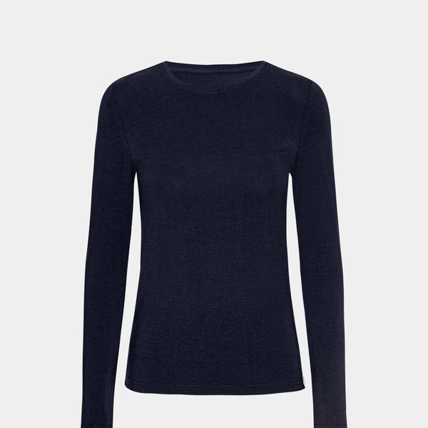 3-pack bambu långärmad t-shirt svart/vit/marinblå