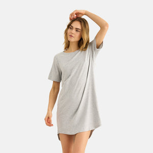 Lys grå melange bambus Big shirt fra JBS of Denmark