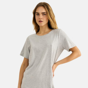 Lys grå melange bambus Big shirt