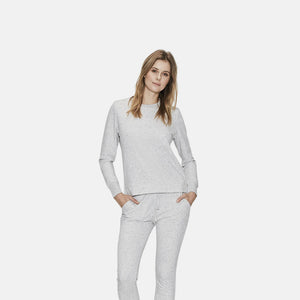 Lys grå melange bambus sweatshirt fra JBS of Denmark